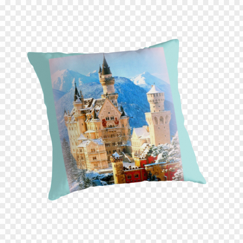 Pillow Throw Pillows Cushion Neuschwanstein Castle Steingarten PNG