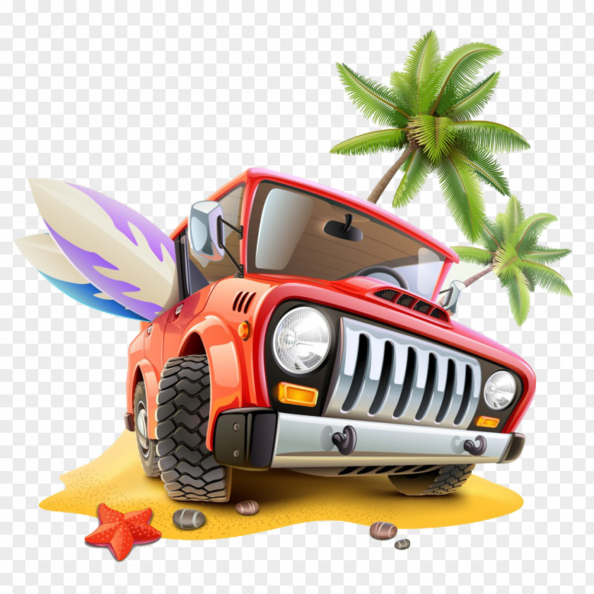 Red Jeep Alappuzha Car Travel Stock Illustration PNG