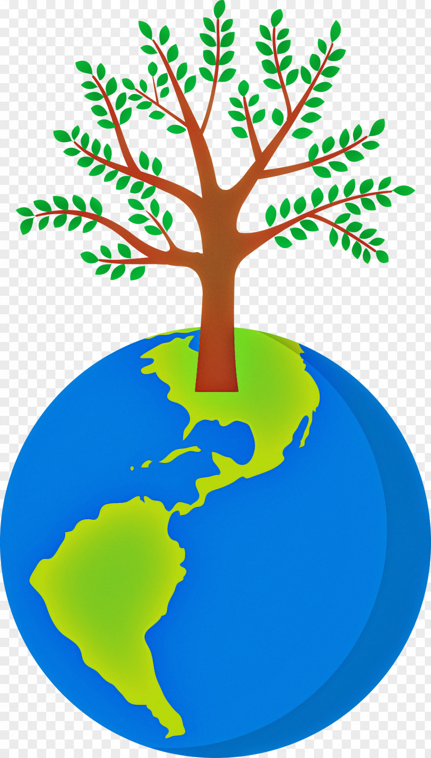 Earth Tree Go Green PNG