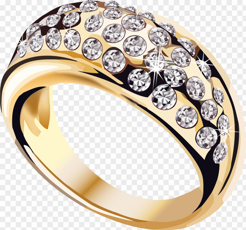 Gold Metal Wedding Ring PNG