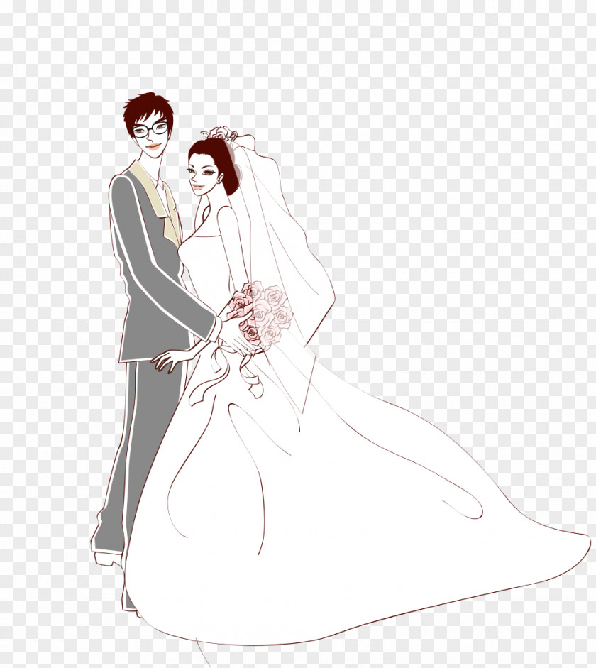 Bride And Groom Bridegroom Wedding Clip Art PNG