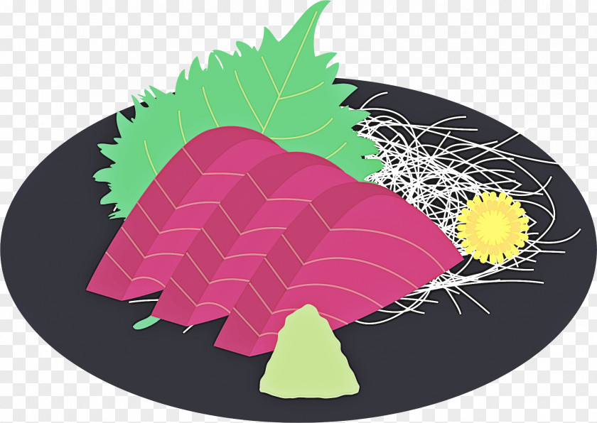 Leaf Pink Plate Yellow Tree PNG
