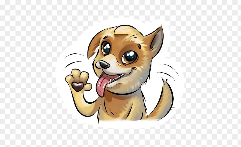 Puppy Dog Sticker Whiskers Telegram PNG