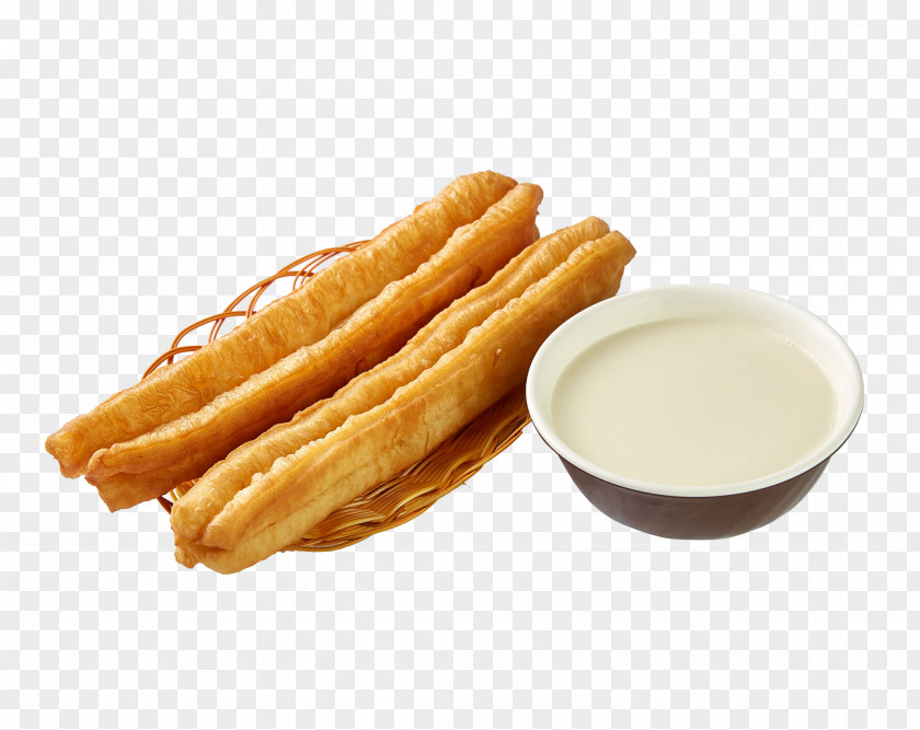 A Bowl Of Soybean Milk And Two Fried Dough Sticks Youtiao Soy Breakfast Chinese Cuisine PNG