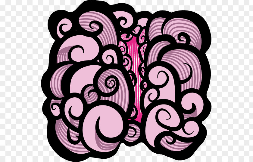 Cerebro Digital Pink M RTV Clip Art PNG