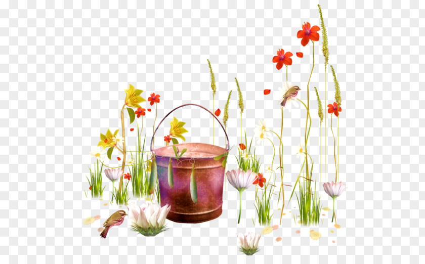 Flowers Grass Small Bucket Flower Blog Rose PNG