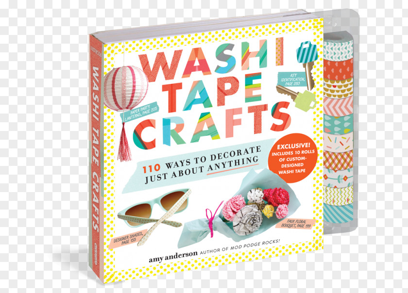 Creative Christmas Book Washi Tape Crafts: 110 Ways To Decorate Just About Anything Adhesive Paper PNG