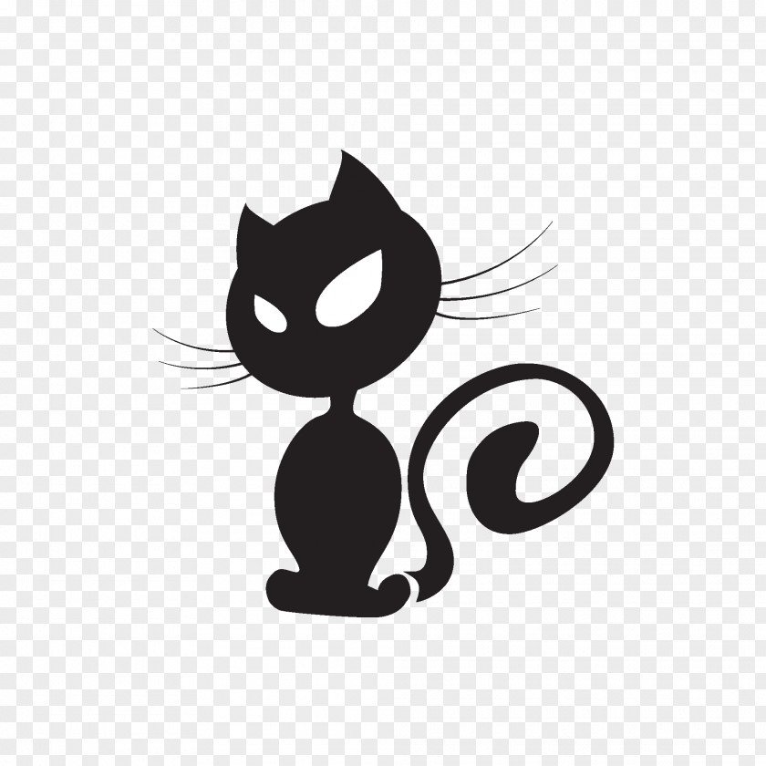 Kitten Whiskers Domestic Short-haired Cat Black PNG
