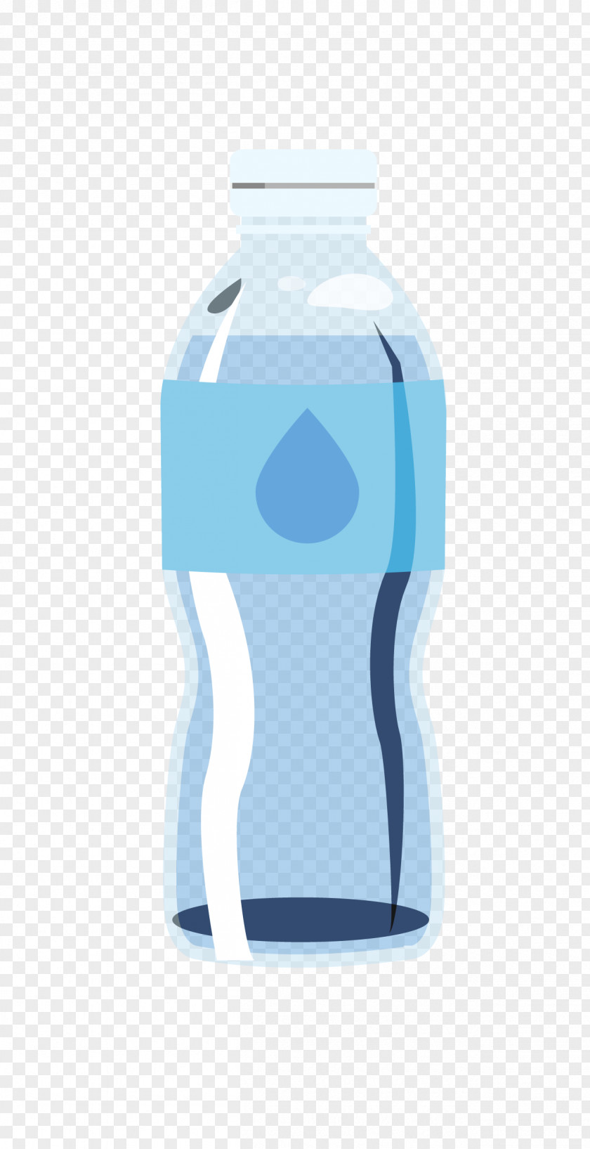 Vector Blue Mineral Water Pure Bottle Purified PNG