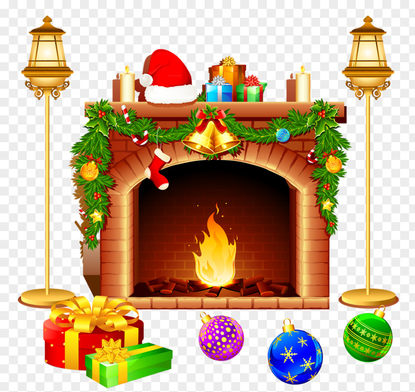 Chimney Fire Christmas Paper PNG