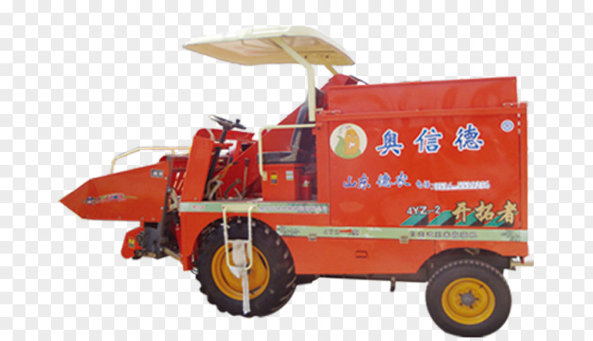 Corn Harvester Combine Car PNG