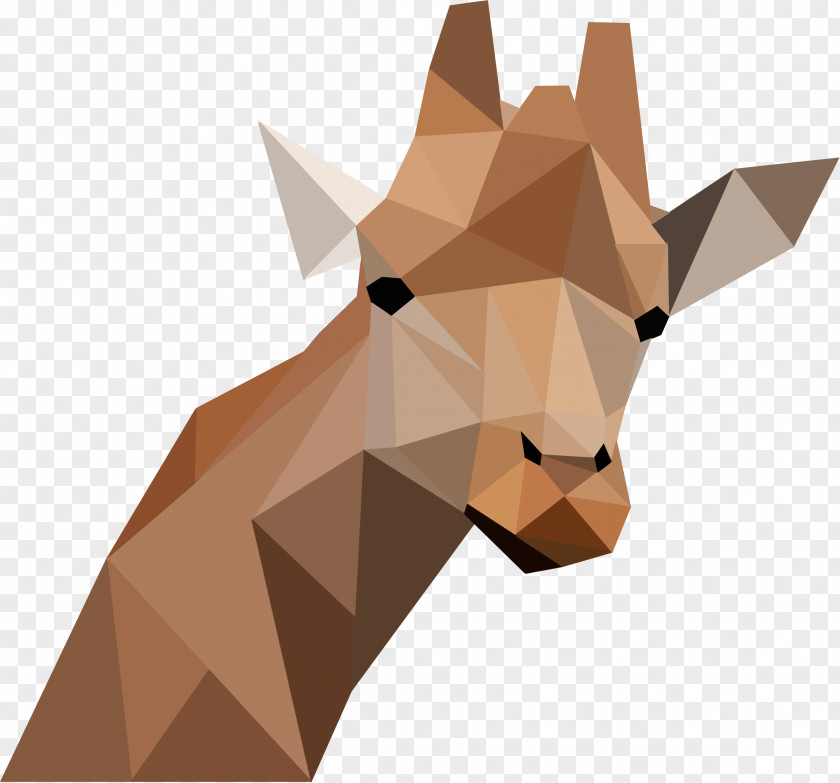 Giraffe Low Poly Polygon PNG