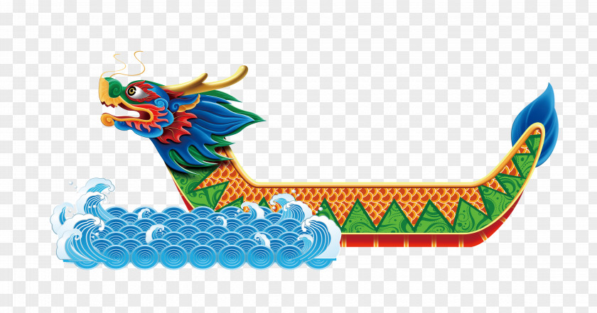 Cartoon Boat Race Zongzi Bateau-dragon Dragon Festival PNG