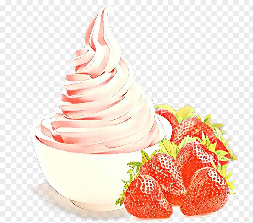 Dessert Strawberries Ice Cream PNG