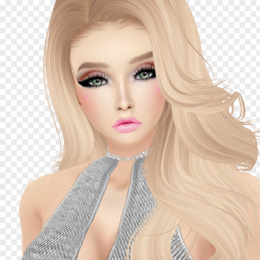 Miss Barbie Blond Brown Hair PNG