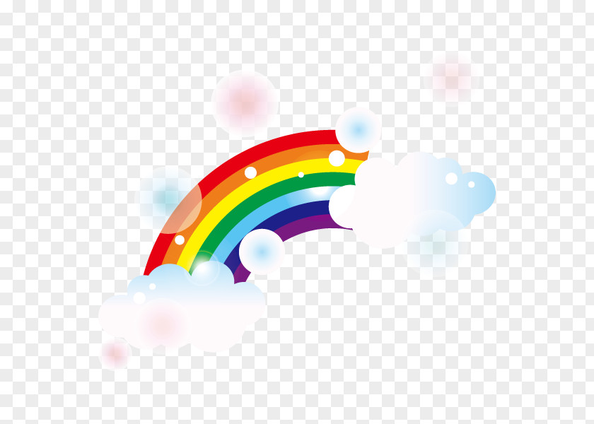 Rainbow Shines Between Clouds AnOthers Clipart PNG