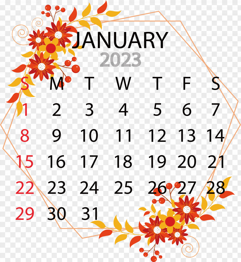 Calendar 2022 January Month Monday PNG