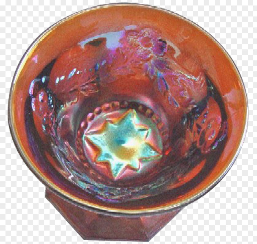 Carnival-headdress Bowl Millersburg Ceramic Pottery Tableware PNG