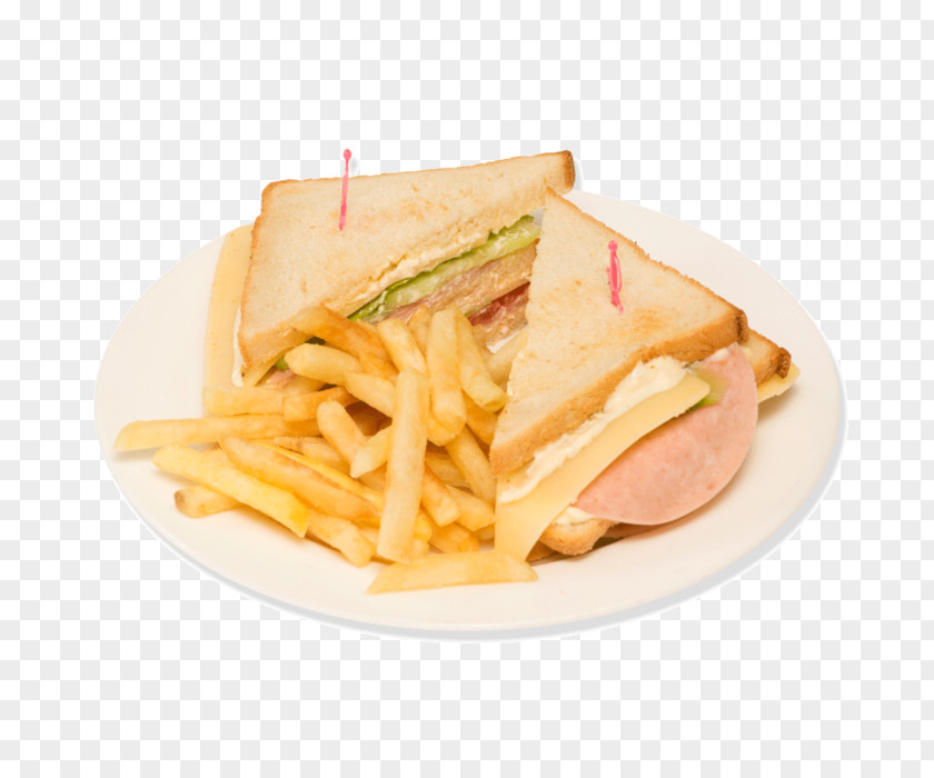 Sandwiches Club Sandwich French Fries Fast Food Ham And Cheese Breakfast PNG