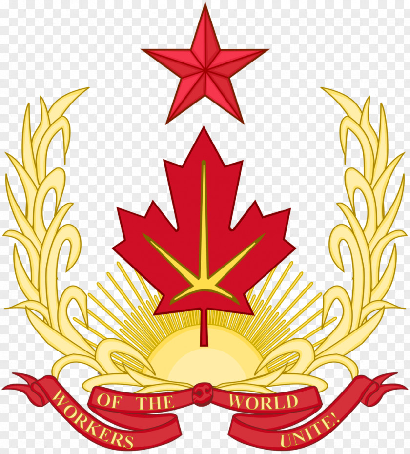 Soviet-style Vector Flag Of Canada Maple Leaf O PNG