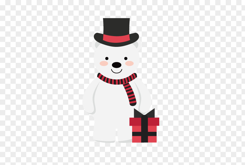 Bear Wearing A Hat Baby Polar Santa Claus Christmas PNG