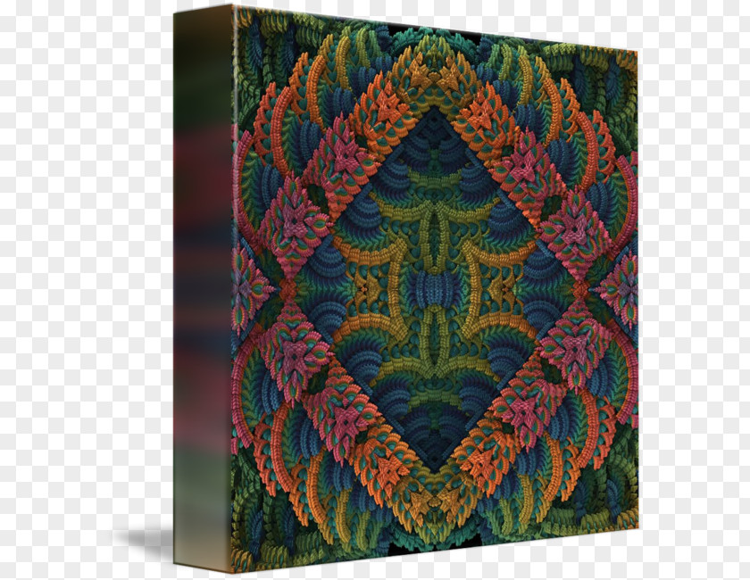 Fern Frame Textile Symmetry Art Duvet Pattern PNG