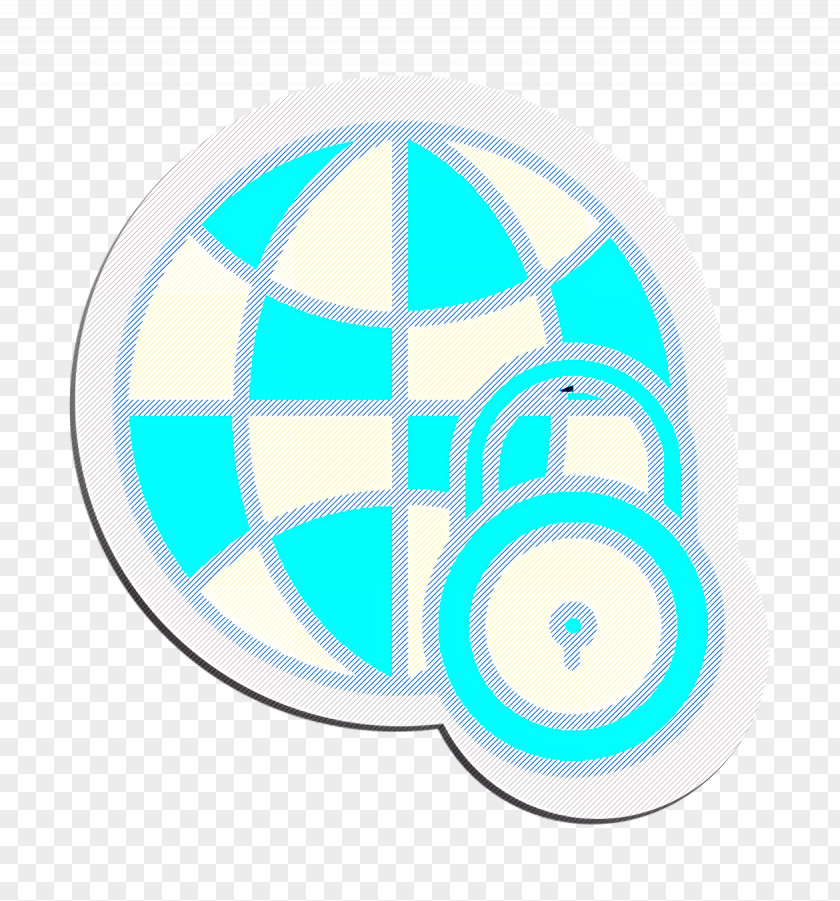 Global Icon Cyber Lock PNG