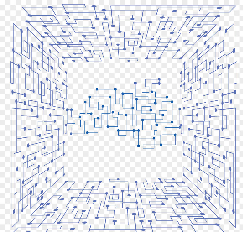 Vector Circuit Square Tunnel Effect Free Downloads Euclidean Electrical Network PNG