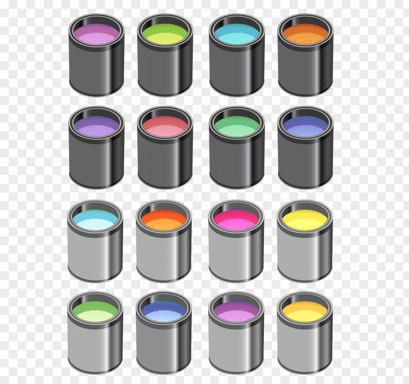 Vector Color Paint Bucket Painting Tin Can Adobe Illustrator PNG