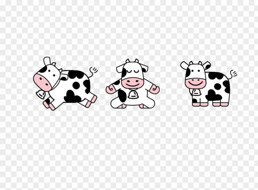 Dairy Cow Cattle Cartoon Illustration PNG