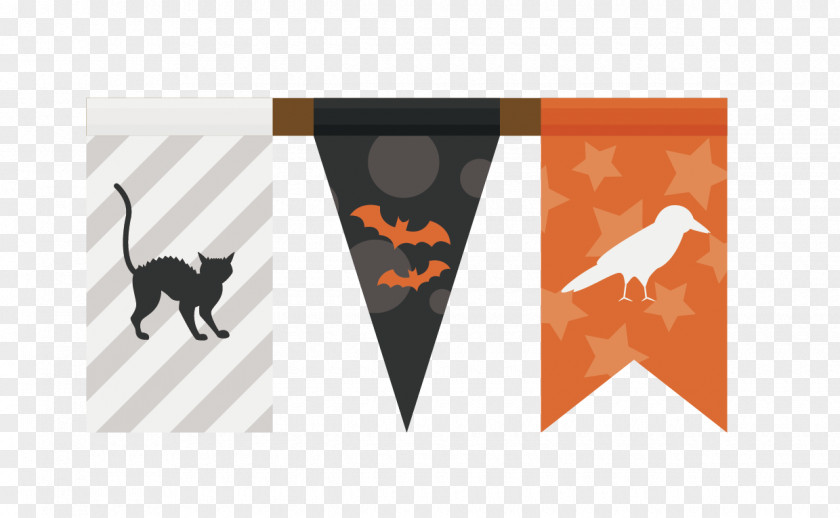 Vector Halloween Hanging Flags Euclidean PNG