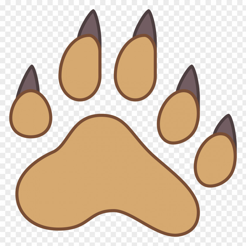 Bear Footprint Cat Paw Clip Art PNG