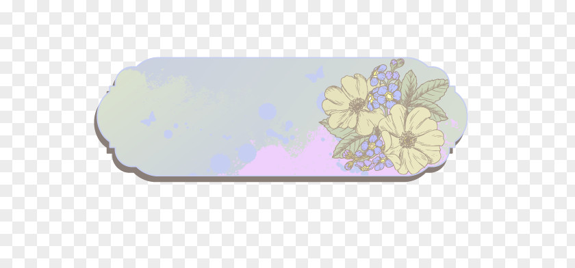 Floral Notes Paper Bookmark PNG