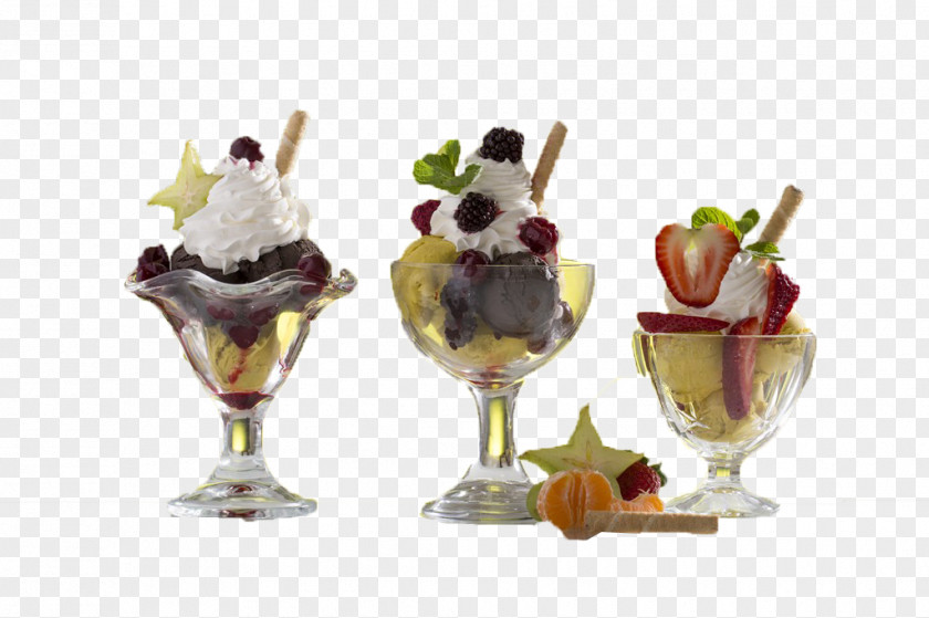 Fruit Ice Cream Strawberry Sundae Parfait PNG