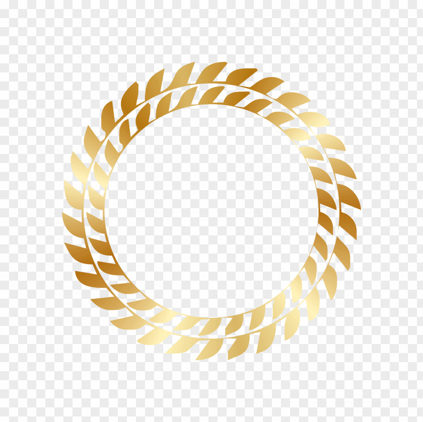 Gold Lace Circle Olive Wreath Computer File PNG