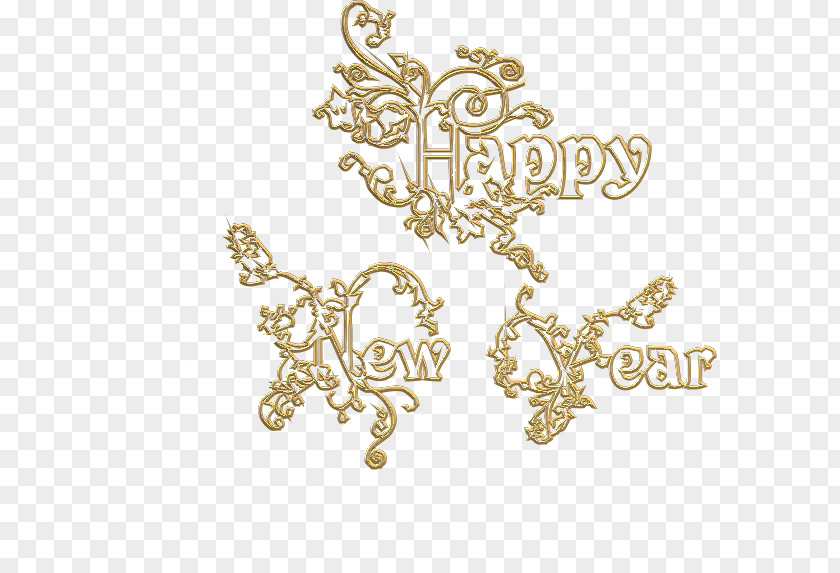 Happy New Year Body Jewellery Clothing Accessories Fashion Font PNG