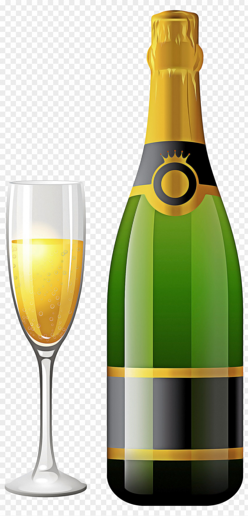 Liquid Prosecco Champagne Bottle PNG
