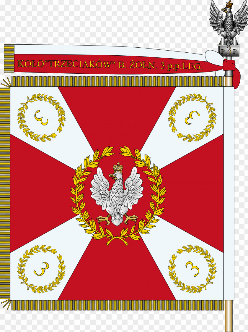 Pp Poland Second Polish Republic 3rd Legions' Infantry Regiment Military Colours, Standards And Guidons PNG