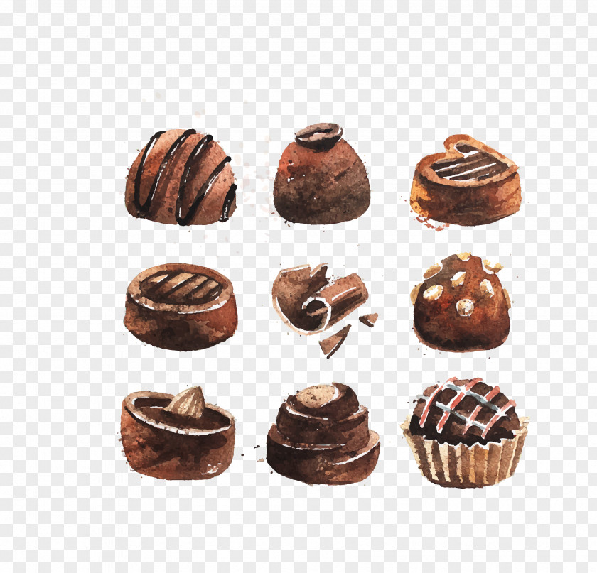 Vector Dark Chocolate Decoration Delicious Collection Candy PNG