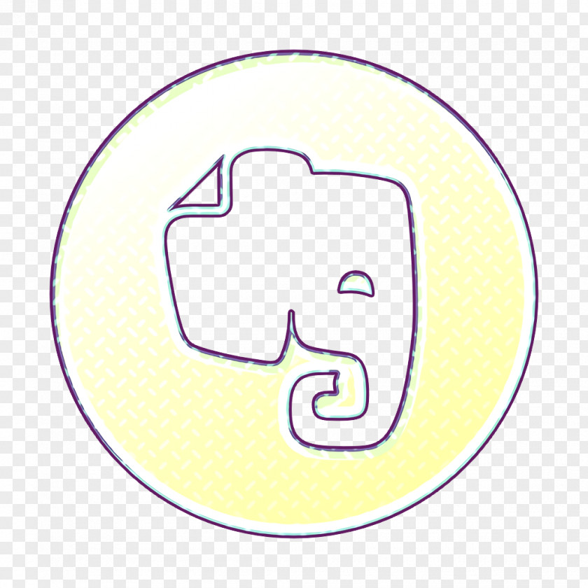 Logo Number Circle Icon Evernote Gradient PNG