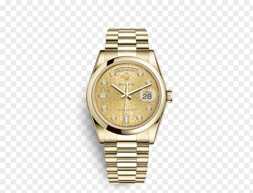Rolex Submariner Day-Date Watch Gold PNG