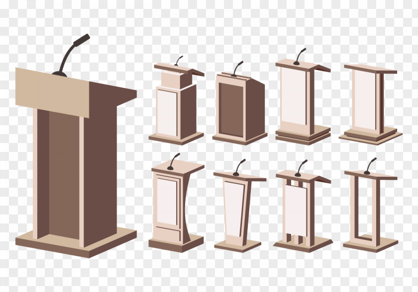 Speakers Microphone Lectern Podium PNG