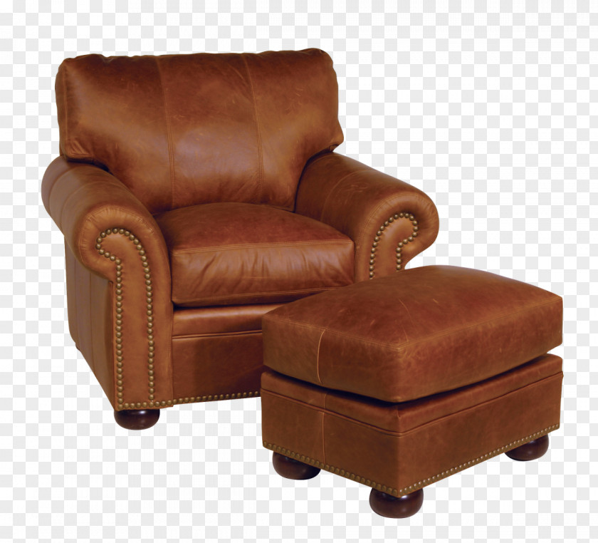 Ottoman Club Chair Furniture Foot Rests Leather PNG