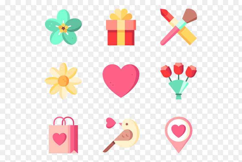 Valentine's Day Vector Line Clip Art PNG