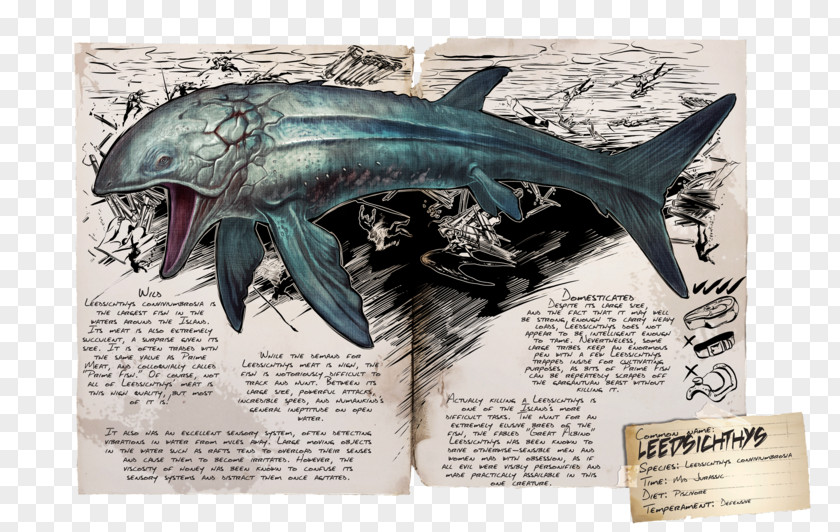 Dinosaur ARK: Survival Evolved Leedsichthys Iguanodon Ichthyornis PNG