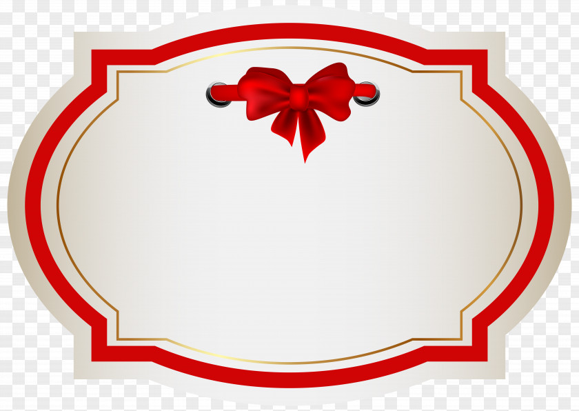 Label With Bow Clip Art Image PNG