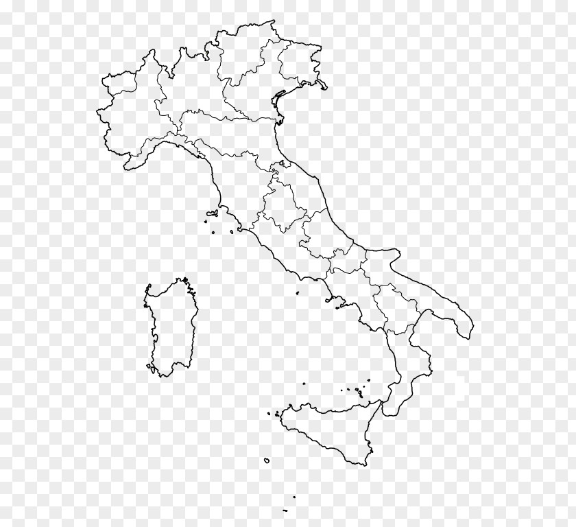 Map Coloring Book Regions Of Italy Blank Florence PNG