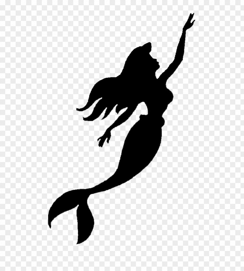 Mermaid Ariel Belle Cinderella Silhouette Clip Art PNG