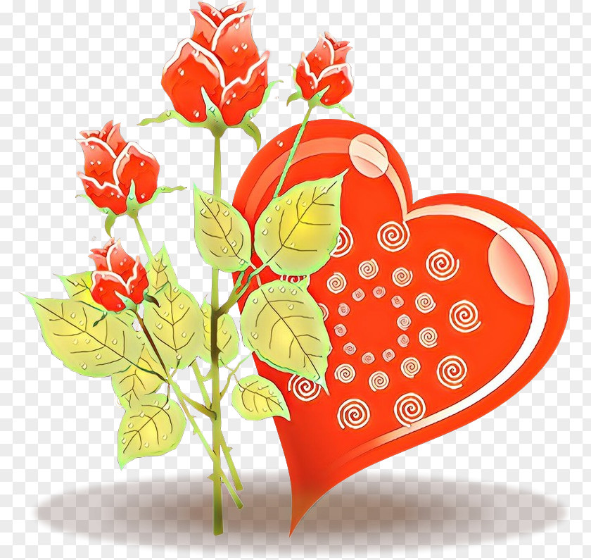 Plant Stem Bouquet Valentines Day Heart PNG