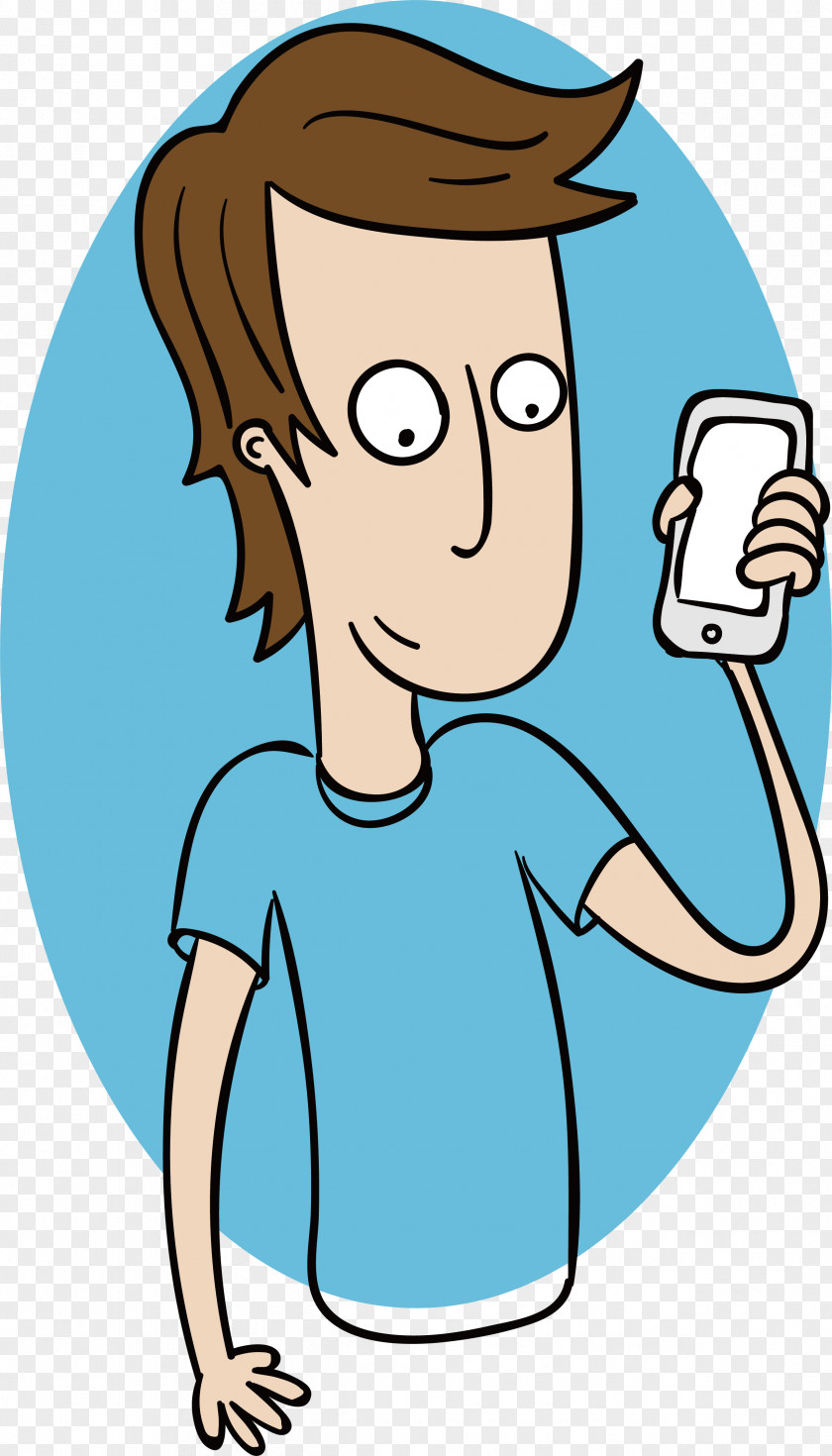 The Man On Phone Mobile Telephone Euclidean Vector PNG